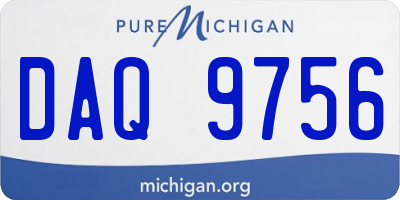 MI license plate DAQ9756