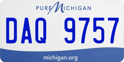 MI license plate DAQ9757