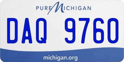 MI license plate DAQ9760