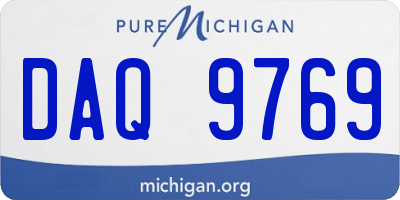 MI license plate DAQ9769