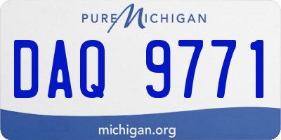 MI license plate DAQ9771