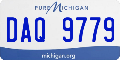 MI license plate DAQ9779