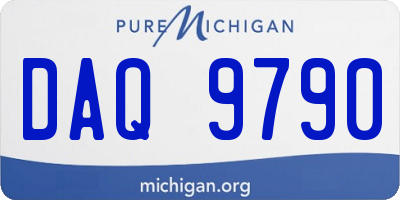 MI license plate DAQ9790