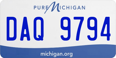 MI license plate DAQ9794
