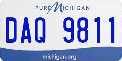 MI license plate DAQ9811