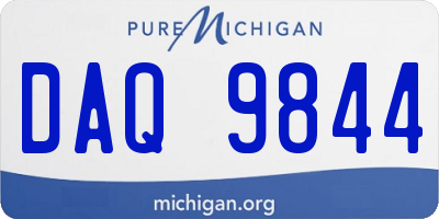 MI license plate DAQ9844