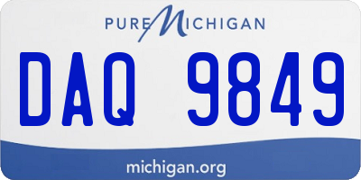 MI license plate DAQ9849