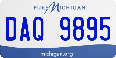 MI license plate DAQ9895