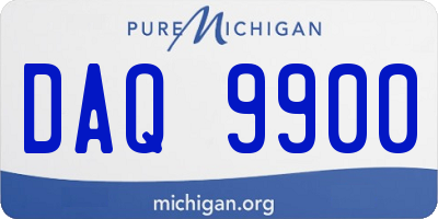 MI license plate DAQ9900