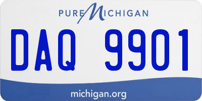 MI license plate DAQ9901