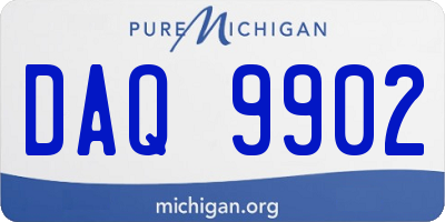 MI license plate DAQ9902