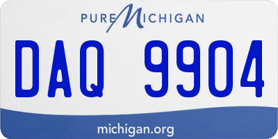MI license plate DAQ9904