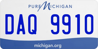 MI license plate DAQ9910