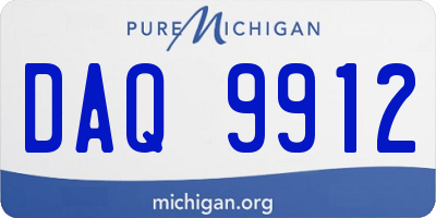 MI license plate DAQ9912