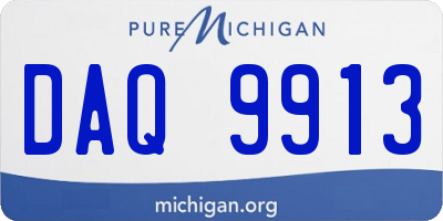 MI license plate DAQ9913