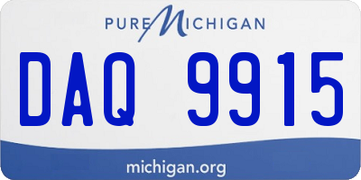 MI license plate DAQ9915