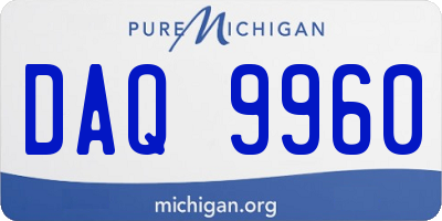 MI license plate DAQ9960
