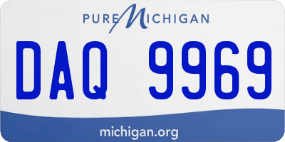 MI license plate DAQ9969