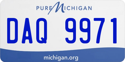 MI license plate DAQ9971