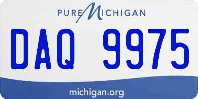MI license plate DAQ9975