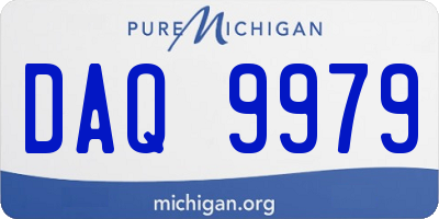 MI license plate DAQ9979