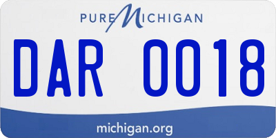 MI license plate DAR0018