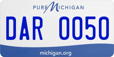MI license plate DAR0050