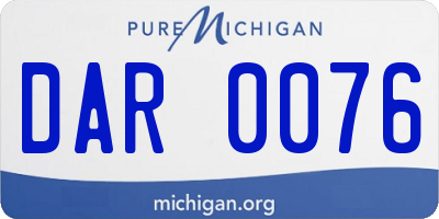 MI license plate DAR0076