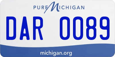 MI license plate DAR0089