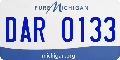 MI license plate DAR0133