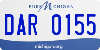 MI license plate DAR0155