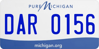 MI license plate DAR0156