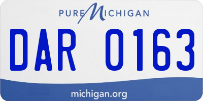 MI license plate DAR0163