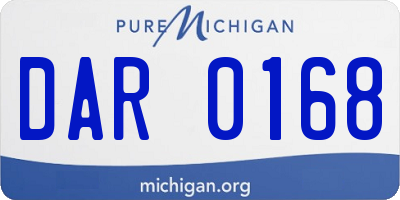 MI license plate DAR0168