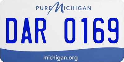 MI license plate DAR0169