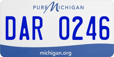 MI license plate DAR0246