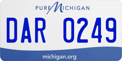 MI license plate DAR0249