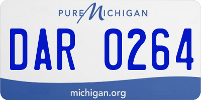 MI license plate DAR0264