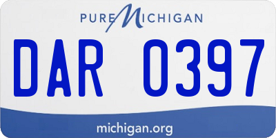 MI license plate DAR0397
