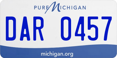 MI license plate DAR0457