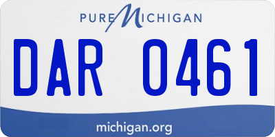 MI license plate DAR0461