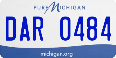 MI license plate DAR0484