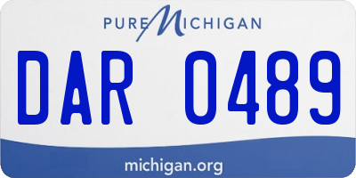 MI license plate DAR0489