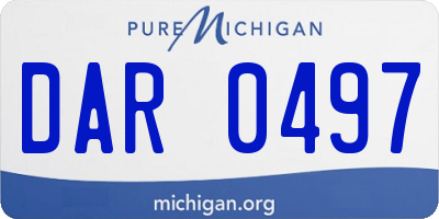 MI license plate DAR0497