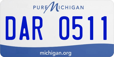 MI license plate DAR0511