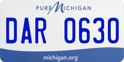MI license plate DAR0630