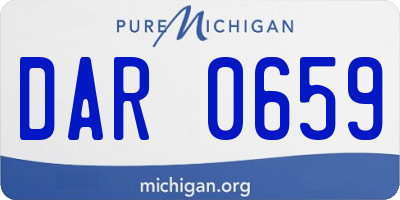 MI license plate DAR0659