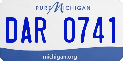 MI license plate DAR0741