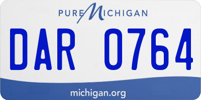 MI license plate DAR0764