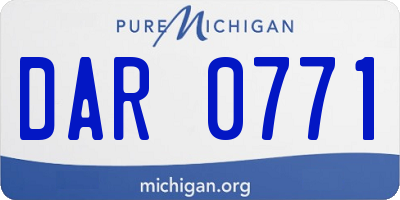 MI license plate DAR0771